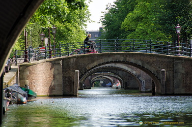 View of the many bridges that criss-cross the canals